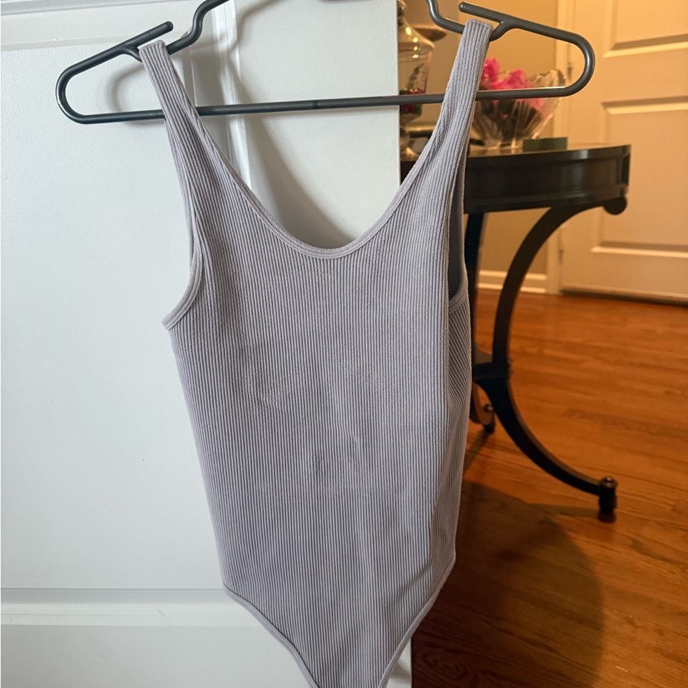 Forever 21 Ribbed Mauve Bodysuit
